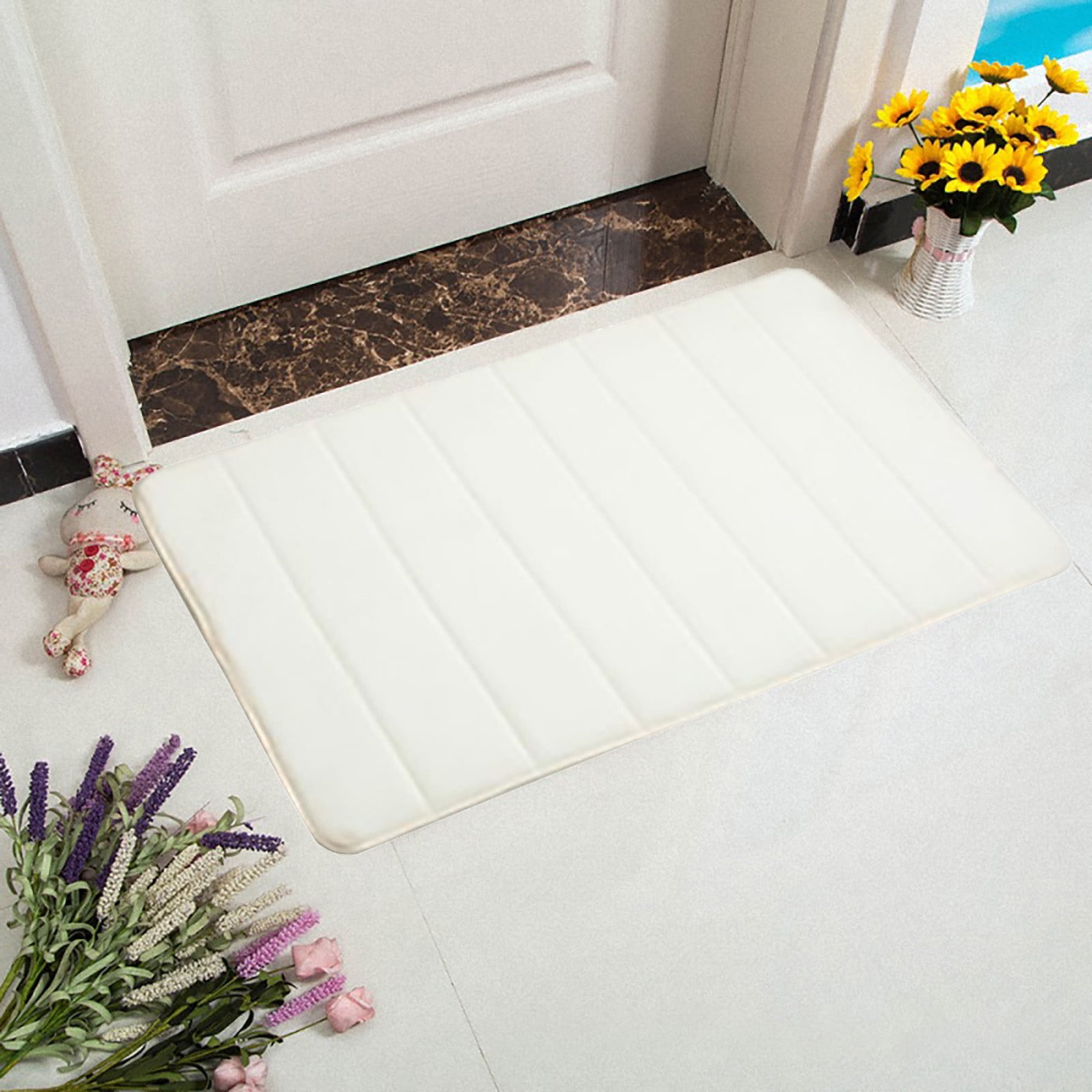 DGLQMYX Memory Foam Bath Mat Rug, 24 x 16 Inches, Comfortable, Soft ...