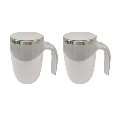 DGLQMYX Self Stirring Coffee Mug,Rechargeable Automatic Magnetic Self Mixing Coffee Mug with 2 Stir Bar, Auto Stainless Steel mixer Cup for Coffee Milk Cocoa for Office Travel Best Gifts（2PCS)
