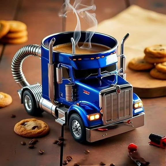 DGLQMYX Truck Lover Gifts Truck Coffee Mug Semi Truck Coffee Mugs Are Here To Up Your Mornings Each Semi Truck Shaped Coffee Mug Is A Handmad Semi Truck Coffee Mugs Are Versatile