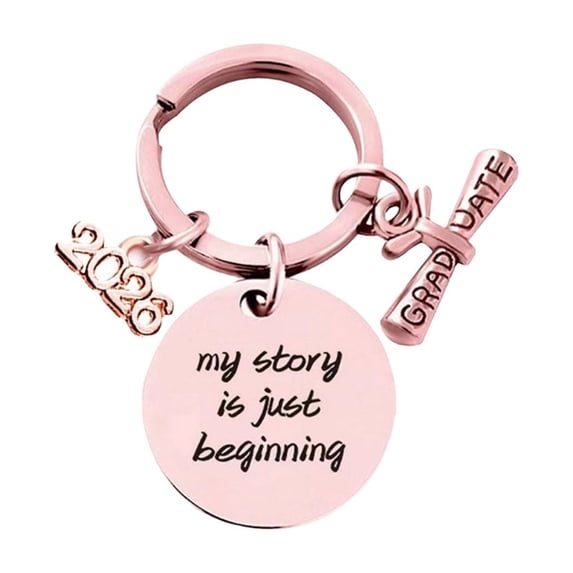 DGMIOCS 2026 Graduation Season Gift Stainless Steel Keychain Metal Keychain Backpack Pendant