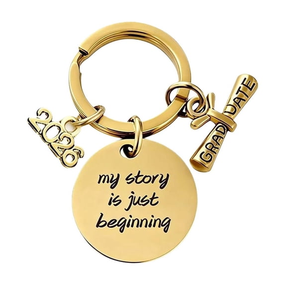 DGMIOCS 2026 Graduation Season Gift Stainless Steel Keychain Metal Keychain Backpack Pendant