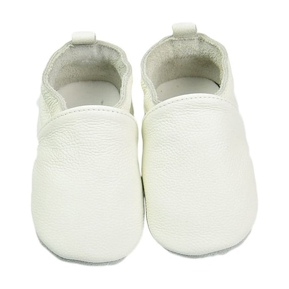 DGMIOCS Baby Booties Soft Sole Toddler Walking Shoes Flexible&Breathable Baby Slippers for First Walkers Boys Girls Size: 6-12 Months White