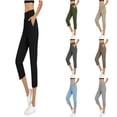 thumbnail image 1 of DGMIOCS Capris For Women With Pockets Golf Pants 7/8 High Waisted Stretch Pull On Ankle Business Casual Travel Athletic Work Size: L Black, 1 of 8