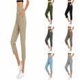 thumbnail image 1 of DGMIOCS Capris For Women With Pockets Golf Pants 7/8 High Waisted Stretch Pull On Ankle Business Casual Travel Athletic Work Size: M Beige, 1 of 8