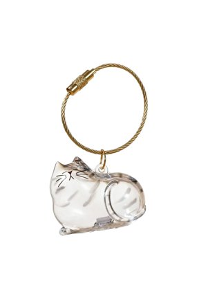 Cat Hair Storage Keychain,Transparent Cat and Dog Hair Storage ,Welldonepet Cats Hairs Keychain