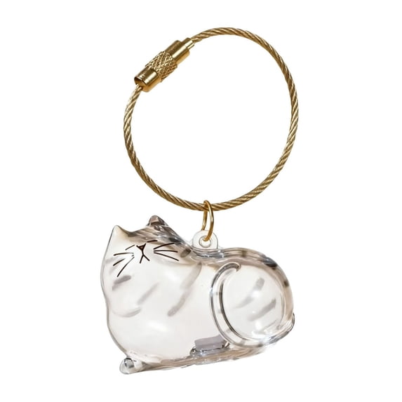 DGMIOCS Cat Hair Storage Keychain,Transparent Cat and Dog Hair Storage ,Welldonepet Cats Hairs Keychain