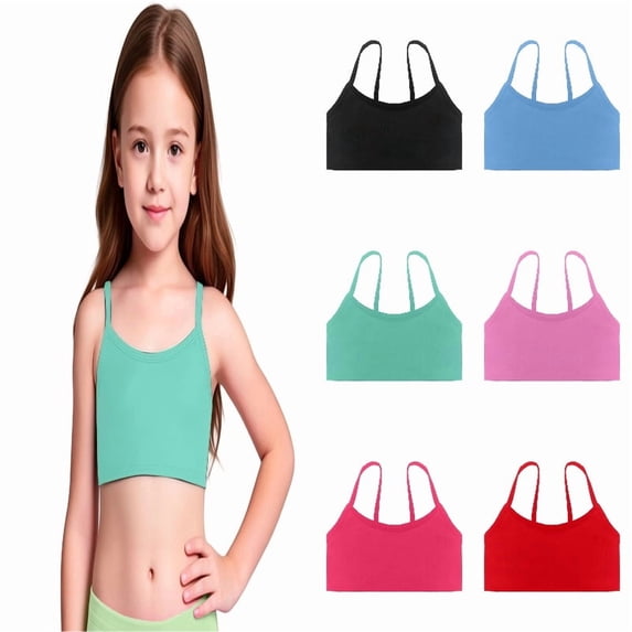 DGMIOCS Girls Bikini Top UPF 50+, Bathing Suit Top for Girls Size: 4-5 Years BU2