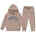 thumbnail image 1 of DGMIOCS Girls Clothes Toddler Sweatshirts 2 Piece Top & Pants Kids Long Sleeve Fall Pullover and Joggers School Outfits Sets Brown 110, 1 of 4