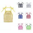 thumbnail image 1 of DGMIOCS Girls Sequin Tank Tops Kids Sleeveless Spaghetti Strap Crop Cami Camisole Sparkly Dance Blouse Metallic Performance Dancewear Size: 14-15 Years Gold, 1 of 4