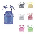 thumbnail image 1 of DGMIOCS Girls Sequin Tank Tops Kids Sleeveless Spaghetti Strap Crop Cami Camisole Sparkly Dance Blouse Metallic Performance Dancewear Size: 3-4 Years Blue, 1 of 4