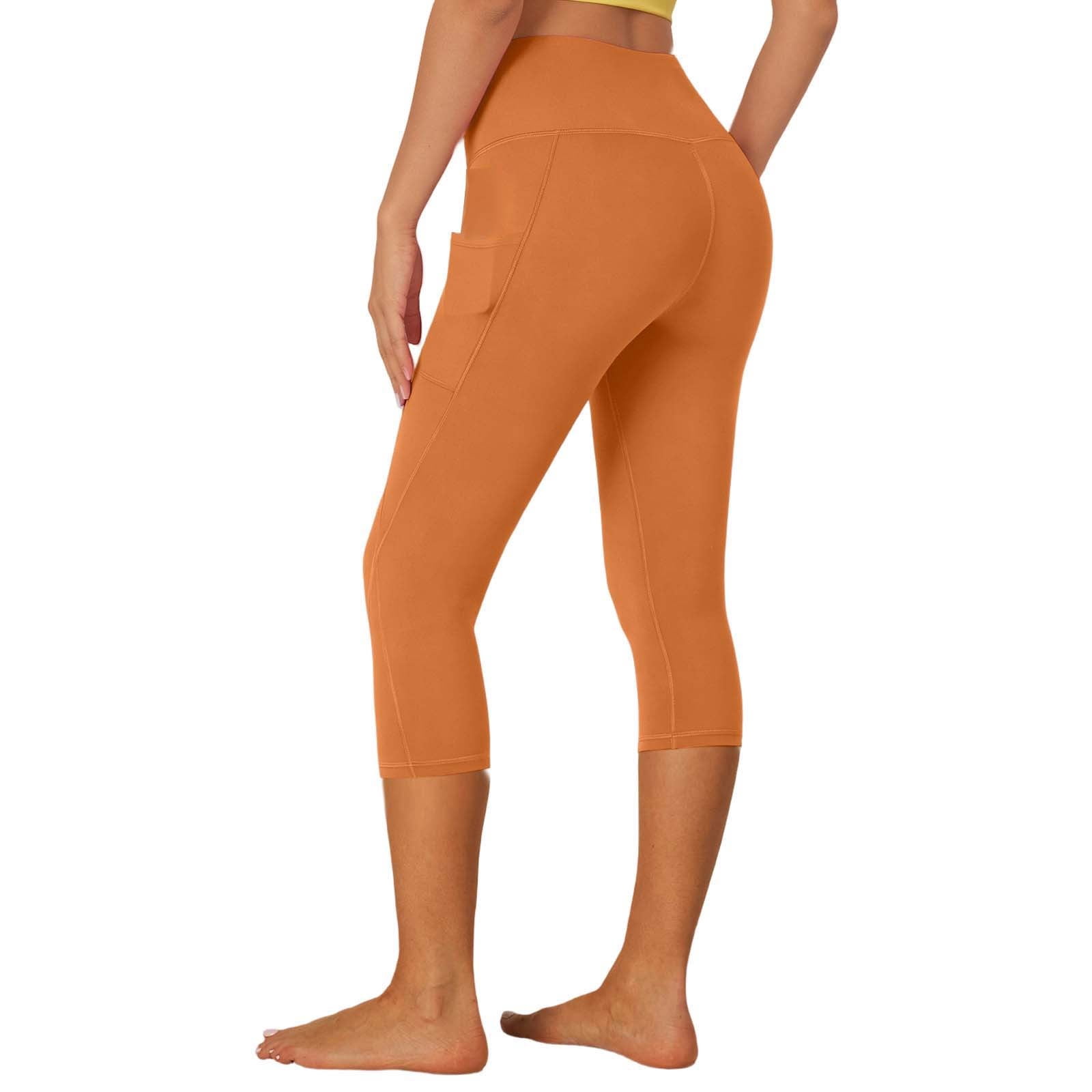 DGMIOCS High Waisted Capri Compression Leggings for Women Tummy Control ...