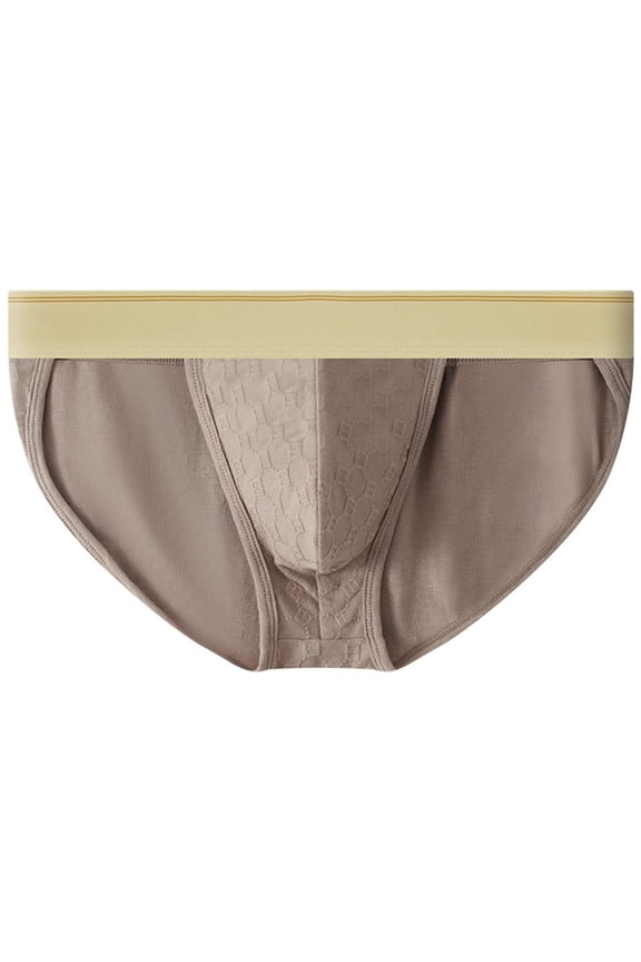 Men's New Pure Cotton Trendy Triangle Shorts Fashionable Breathable Low Waist Comfortable A Underpants Head Coffee XXXL