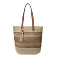 thumbnail image 1 of DGMIOCS Straw Beach Tote Bag Women - 2026 Handwoven Summer Purse Handbag with Zipper for Vacation Travel Pool, Large Roomy, Zipper Closure, Lightweight Foldable, Ideal Summer Gift White, 1 of 3