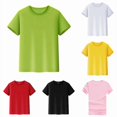 thumbnail image 1 of DGMIOCS T-Shirt for Kids Short Sleeve Crewneck Summer Tops Loose Fit Boy and Girl Tees Green 2-3 Years, 1 of 5
