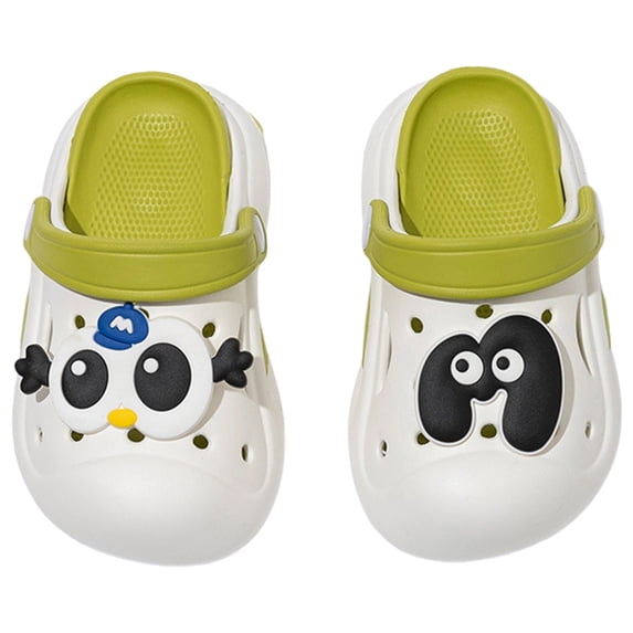DGMIOCS Toddler Kids Clogs for Boys Girls Garden Shoes Cartoon Slides Comfortable on Sandals Beach Pool Slipper Green 7.5-8Years