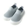 thumbnail image 1 of DGMIOCS Toddler Shoes Baby Girl Boy Soft Breathable Mesh Wide Toe Box Lightweight Non- On First Walking Shoes Size: 2-2.5 Years Grey, 1 of 4