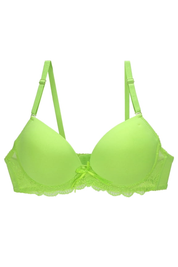 Women’s Bras Womens Wireless Bra, Smooth Comfort Full Coverage Bra Green 85B