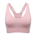 thumbnail image 1 of DGMIOCS Women's Medium-High Support Sports Bra Adjustable Y-Back Seamless Workout Bra Pink M, 1 of 8