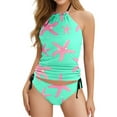 thumbnail image 1 of DGMIOCS Women’s Swimwears Tankinis Set Two-Piece Summer Printed Swimsuit for Women Mint Green M, 1 of 5