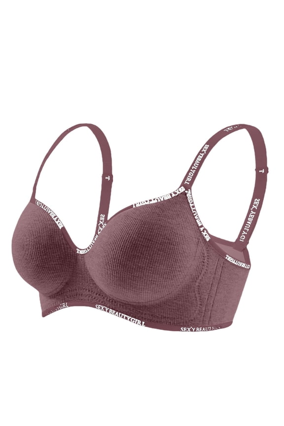 Womens Wireless Bras Push Up Bra Comfort Seamless Full Coverage Supportive Everyday Bras Red 38