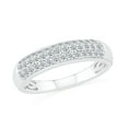 thumbnail image 1 of DGOLD 10kt Gold Round White Diamond 3 Row Anniversary Band Ring for Women (1/2 cttw), 1 of 4
