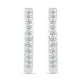 thumbnail image 1 of DGOLD Sterling Silver Round White Diamond Intertwined Hoop Earrings for Women (1/6 cttw), 1 of 2