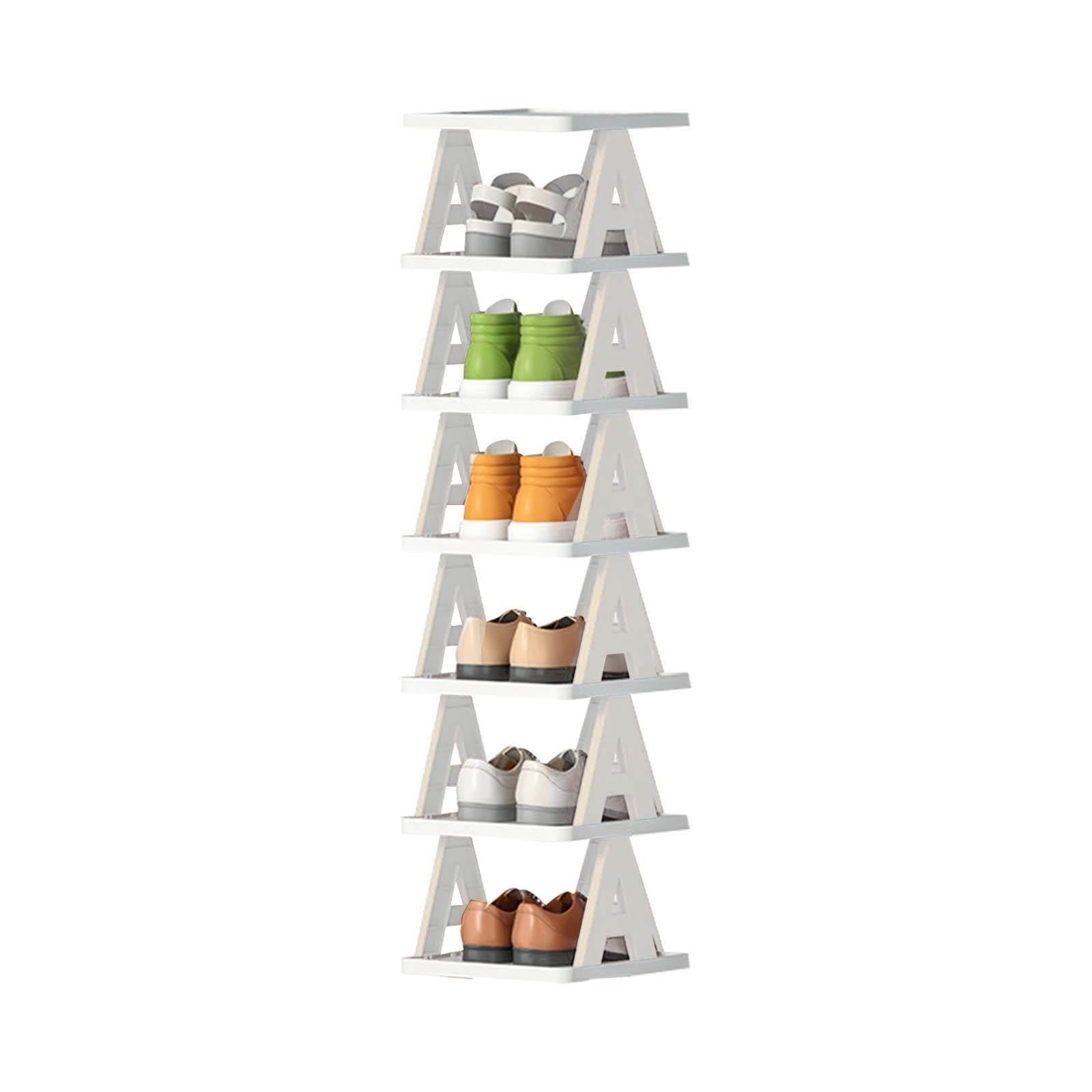 DGOO Multi-layer Letter Shoe Rack, Small Shoe Cabinet For Household ...