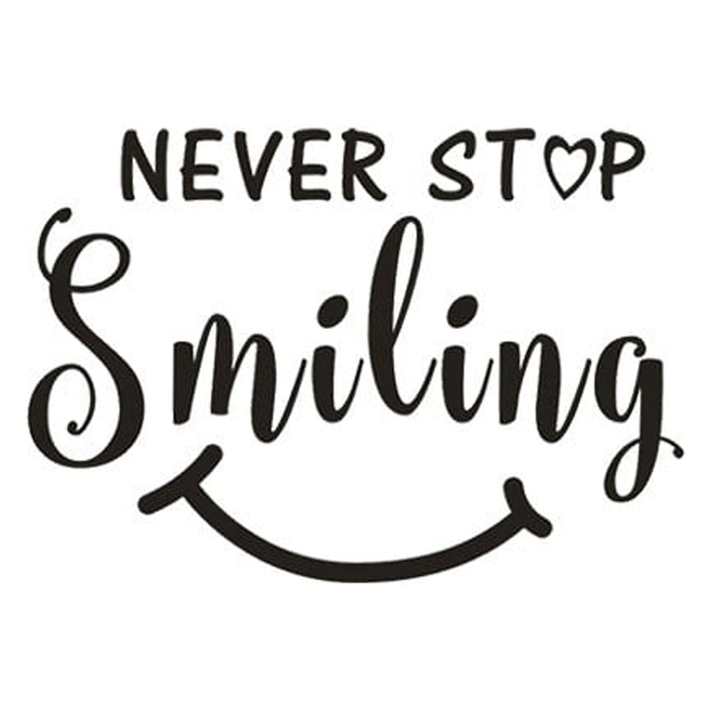 DGOO NEVER STOP SMILING Home Decor Wall Sticker Decal Bedroom Vinyl Art