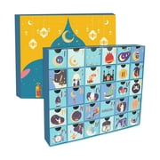 DGOO Ramadan Calendar DIY Filling With 30 Countdown Drawers Pre Packaged Box For Ramadan Decoration To Attract Children's Attention With Exquisite Ramadan