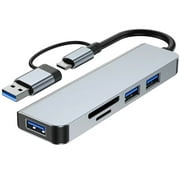 DGOO USB Hub-in-1 Hub USB3.0 One-drag-four Notebook Mobile Phone Tablet Type-c/USB-interface Splitter USB Extension Directly Identifies SD Card And TF-card