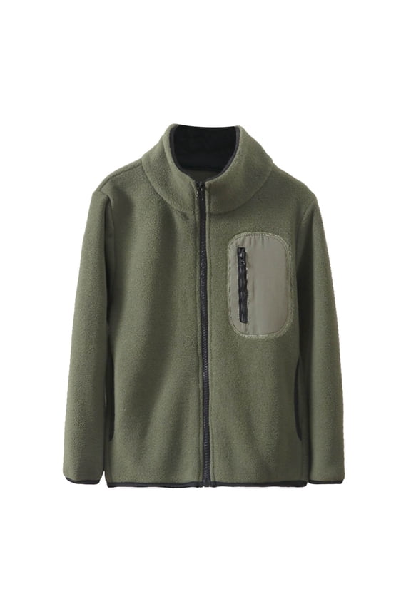 Boys Jacket Boys Winter Jacket Lightweight Windbreaker Outerwear for Daily Layering Comfortable and Warm Youth Insulated Coat with Stand Collar Dark Green 12-13 Years