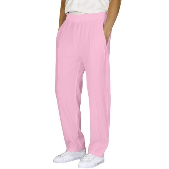 DGQPLPD Boys Joggers Boys Casual Trousers Long Pants With Soft Elastic Waistband For Daily And School Activities Pink 7-8 Years