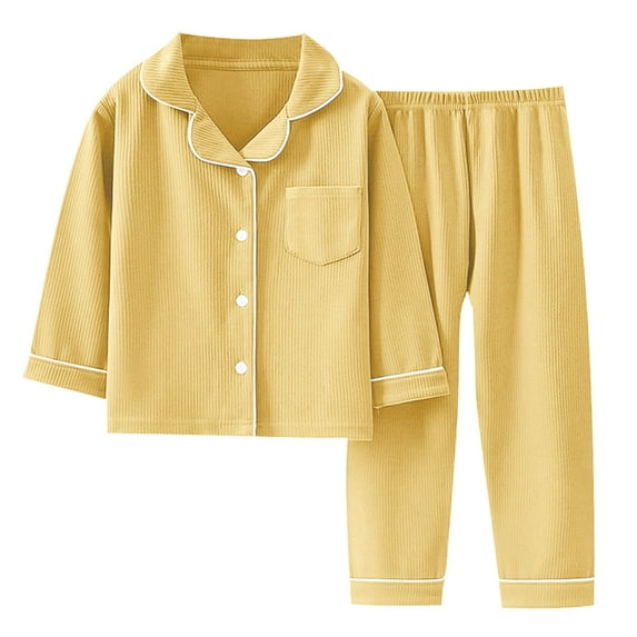 DGQPLPD Boys Outfits Sets Boys Holiday Letter Graphic Long Sleeve Sweatshirt and Pants Outfit Set for Kids Festive Season 2-3 Years Yellow