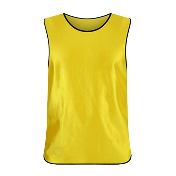 DGQPLPD Boys Tops Mercerized Sleeveless Vest Top for Casual Sportswear - Solid Color Junior Vest Top for Everyday Play Yellow 3-9 Years