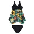 thumbnail image 1 of DGQPLPD Girls Bathing Suits High Elastic Nylon Swimwear Separates Mesh Skirt Outfit for Big Kids Swimsuits Black 6-7 Years, 1 of 3