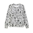 thumbnail image 1 of DGQPLPD Girls Doodle Art Long Sleeve Sweatshirt for Fashion and Activities White 8-9 Years, 1 of 4