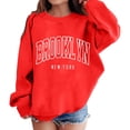 thumbnail image 1 of DGQPLPD Girls Graphic Print Crewneck Sweatshirt Long Sleeve Drop Shoulder Cute Pullover Top Casual Comfortable Soft Fabric Red 3-4 Years, 1 of 6