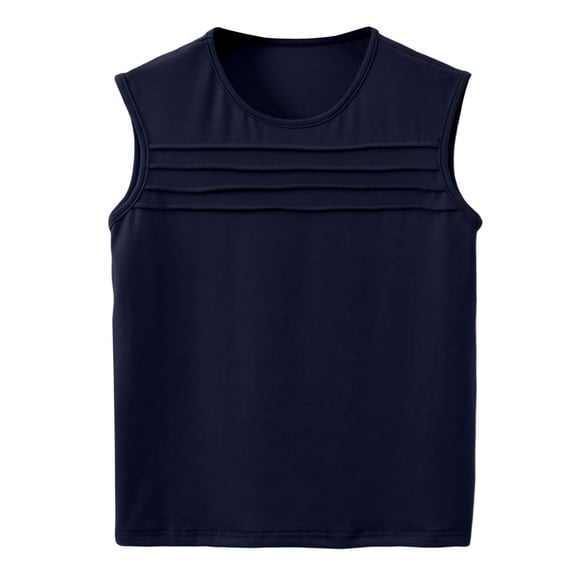 DGQPLPD Girls Graphic Tees Girls Solid Sleeveless Crewneck Vest Tee Top Comfortable Casual Kids Clothing Navy 5-6 Years