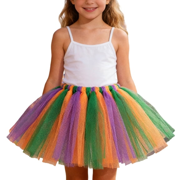 DGQPLPD Girls Holiday Party Ballet Patchwork Dance Skirt for Kids Toddler Children Purple 2-8 Years