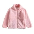 thumbnail image 1 of DGQPLPD Girls' Jackets Girls Wool Blend Zipper Jacket Outerwear Warm Thick Winter Coat with Functional Pockets for Toddler Kids 8-10 Years Pink, 1 of 3
