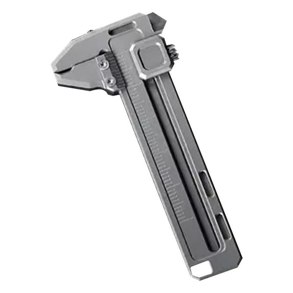 DGQPLPD Mini EDC Pocket Tool with Caliper, Wrench, Screwdriver, Opener, Cutter, Glass Breaker, Ruler, Compact Keychain Size