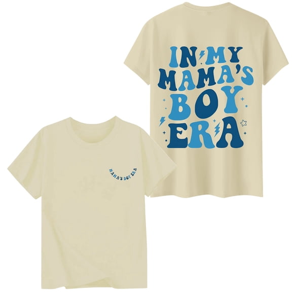 DGQPLPD Toddler Girls T-shirts Girls Casual Letter Print Short Sleeve Tee Fashionable Round Neck Top for Everyday Wear Beige 6-7 Years