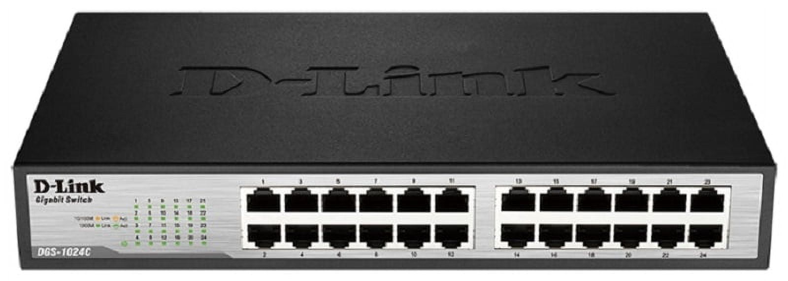 D-Link 24-Port Unmanaged Gigabit Switch - 24 x Gigabit Ethernet Network - Twisted Pair - 2 Layer Supported - 5 Year Limited Warranty
