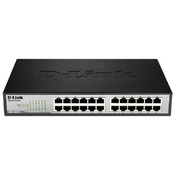 DGS-1024C 24 Ports No Ethernet Switch - 24 x Gigabit Ethernet Network - Twisted Pair - 2 Layer Supported