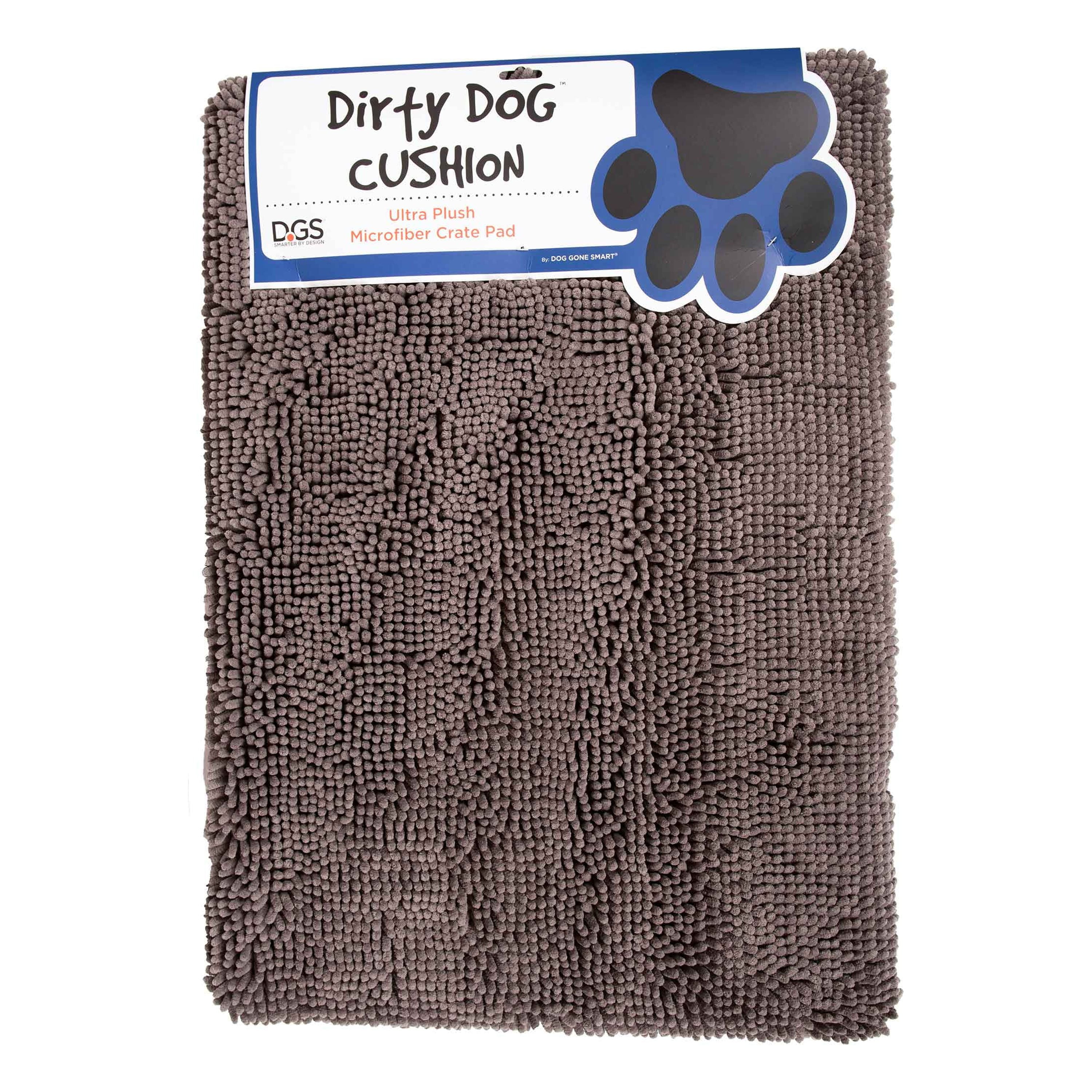 DGS Pet Products Dirty Dog Cushion Pad Large Grey 23" x 36" x 2.5"