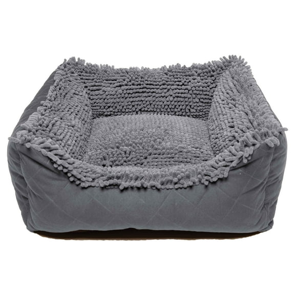 DGS Pet Products Dirty Dog Lounger Bed Large Cool Grey 31" x 27" x 9"