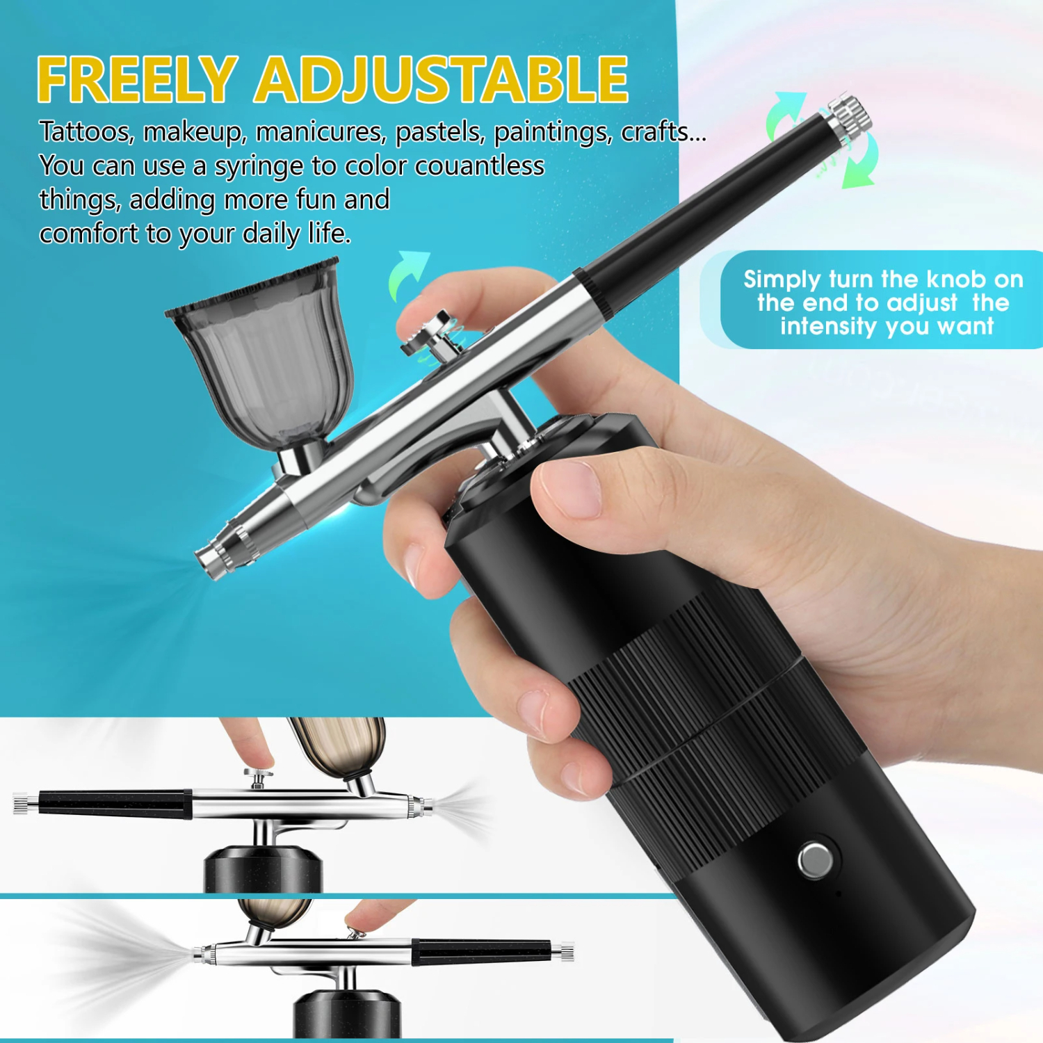 DGSDDK Oxygen Spraying Instrument Air Compressor Kit Tattoo Craft Face