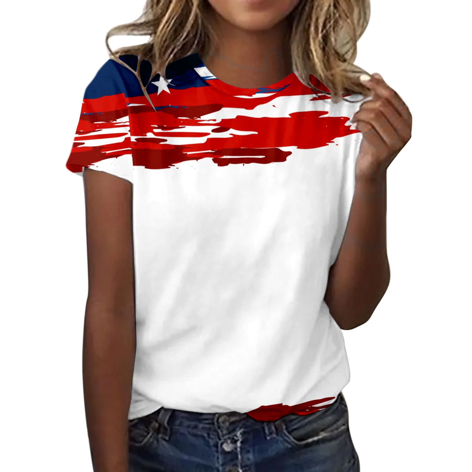 DGSYUQF Short Sleeve Womens Tops Ladies Summer Dresses Curvy Women