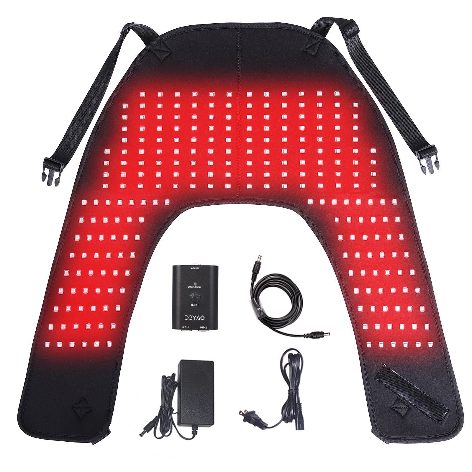 DGXINJUN Deep Red Light Device for Shoulder Back Neck with LED Infrared Light Pulse Mode