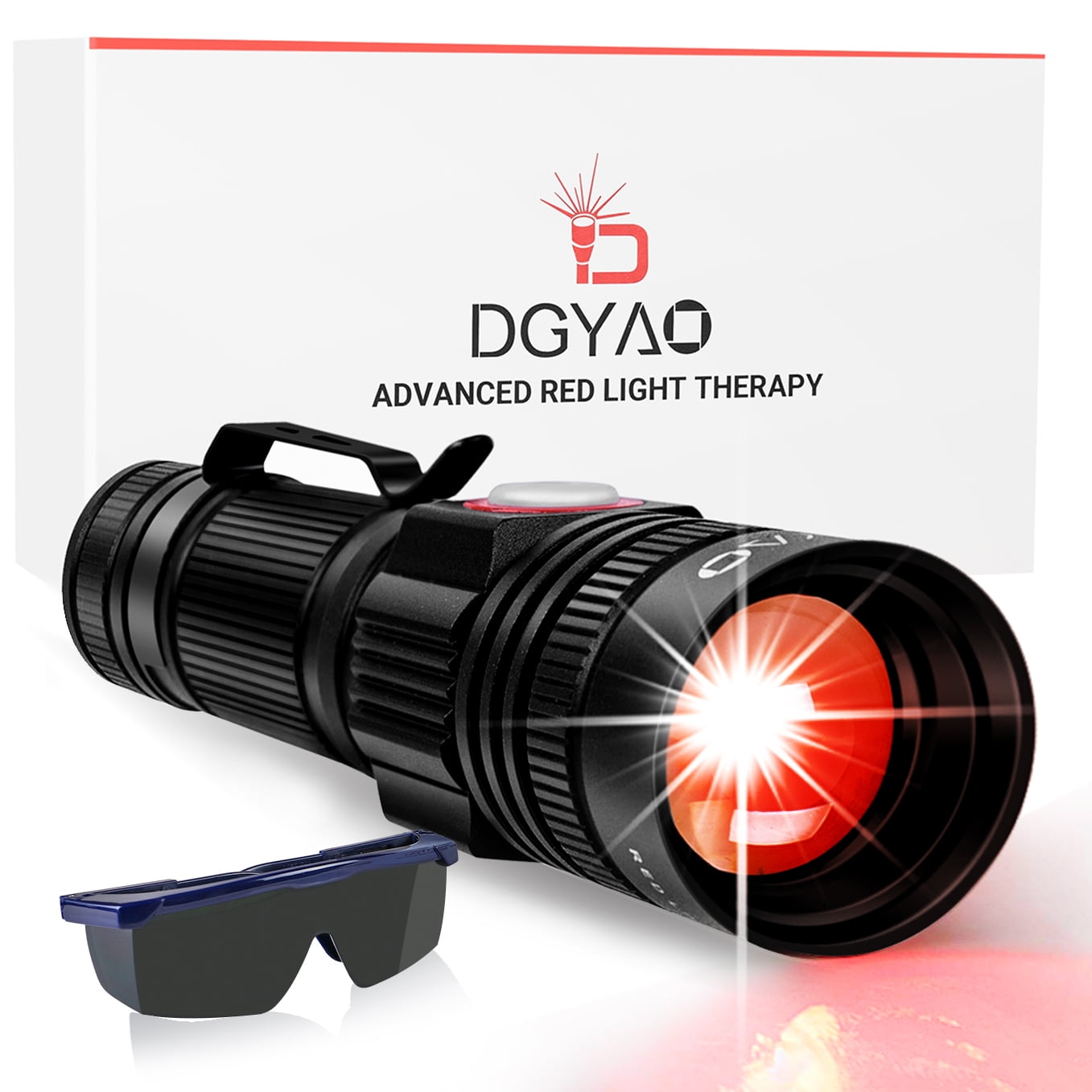 DGXINJUN Red Light Phototherapy Flashlight Portable Device for Body (50000+ Hours Life Span)